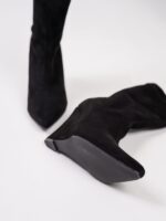 Women Stretch Calf Boots - Black - Image 9