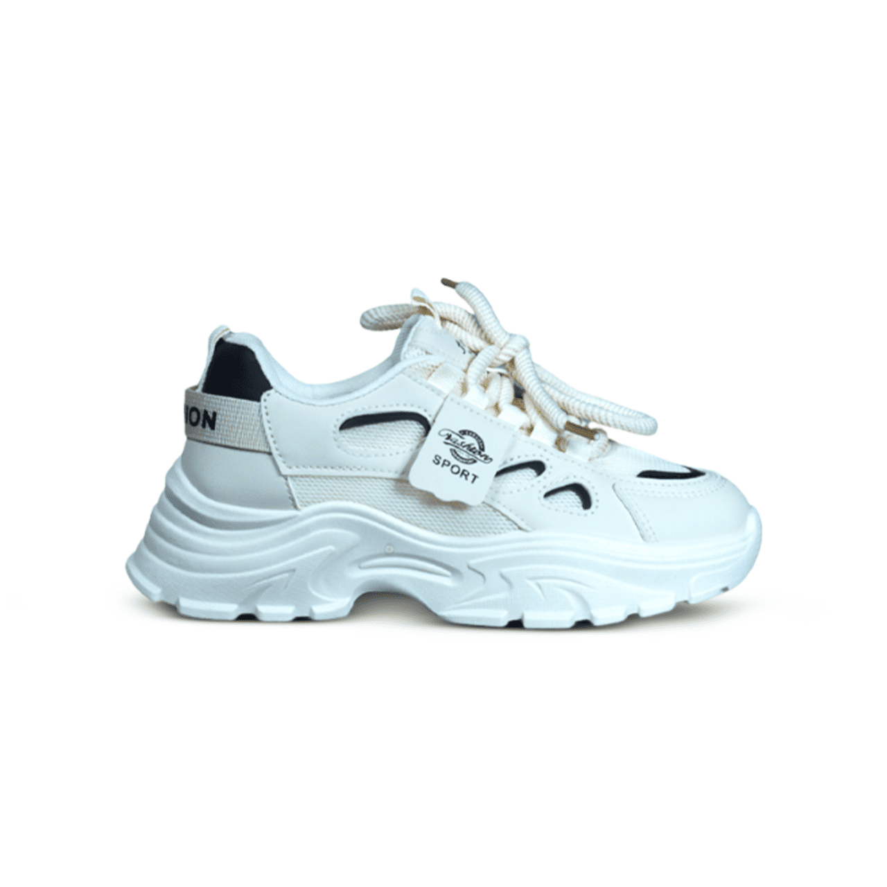 15 Ladies Chunky Shoe Black - Image 1