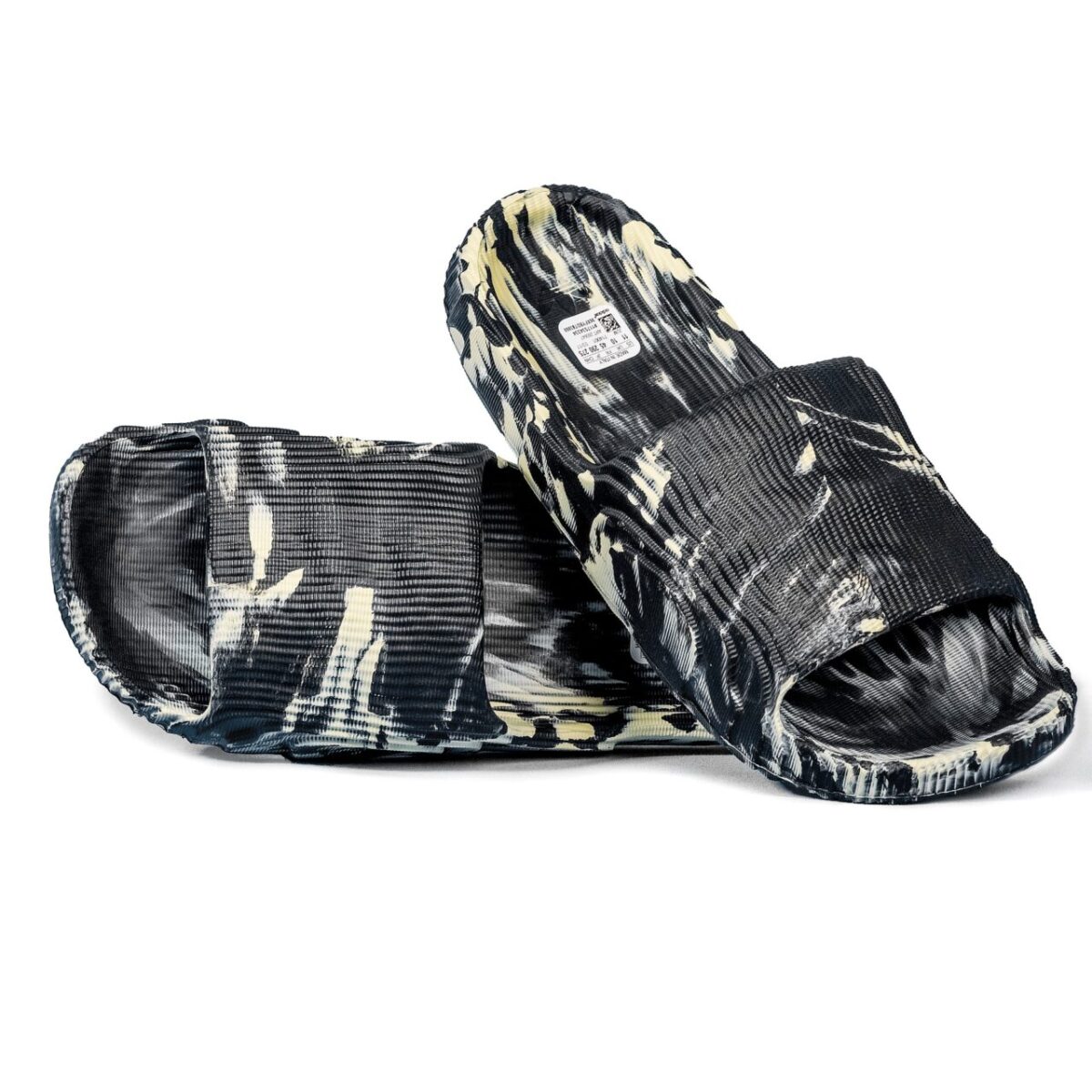 Adidas Adilette Slide Black & Beige - Image 1